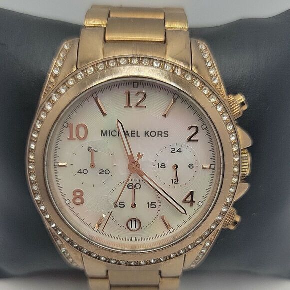 Michael Kors MK5522 Women's Stainless Steel Analog Rose Dial Quartz Watch BC628 - Picture 1 of 10